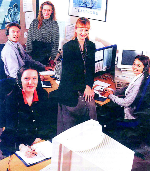 Our call centre in 1996