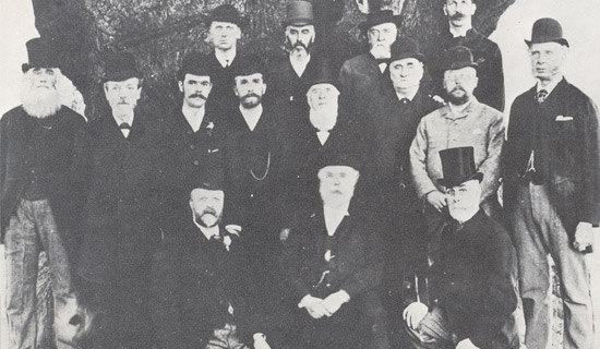 Black and white photo of the first Board of Directors