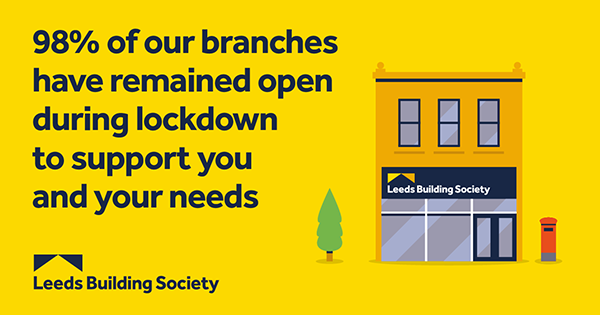 98% of our branches have remained open during lockdown to support you and your needs