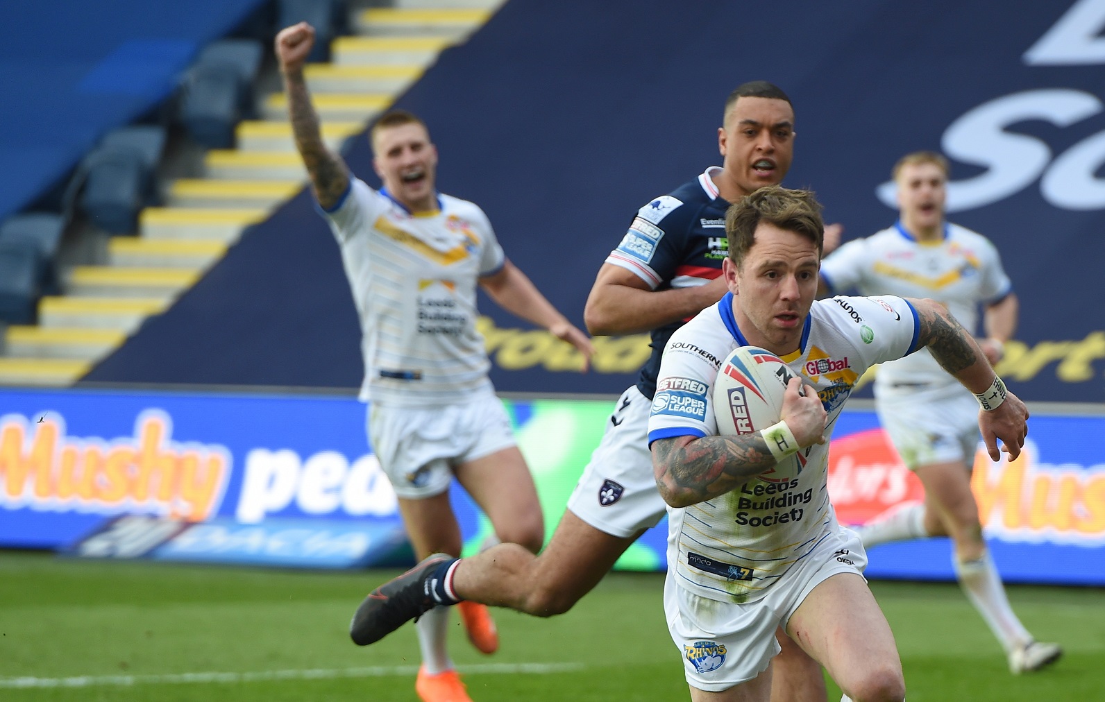 Leeds Rhinos playing rugby