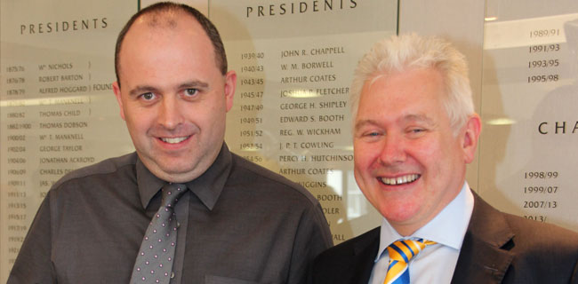 A photograph of Johnathon Bell and Peter Hill