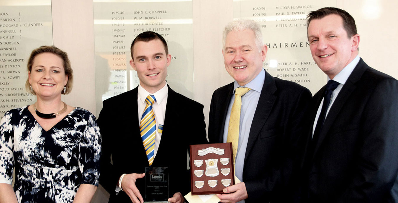 Kim Rebecchi, Simon Scarlett, Peter Hill and Trevor Garside along with their awards