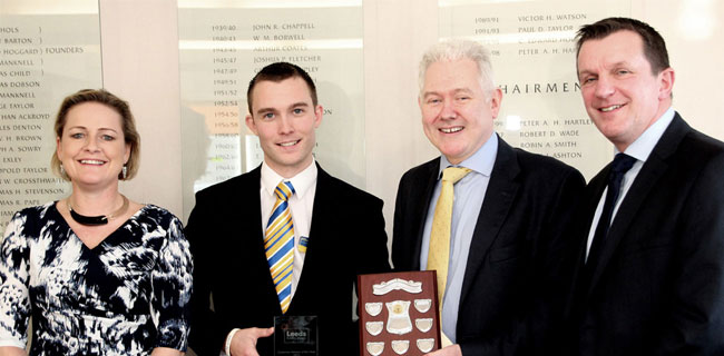 Kim Rebecchi, Simon Scarlett, Peter Hill and Trevor Garside along with their awards