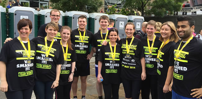 Leeds Half Marathon team following the event