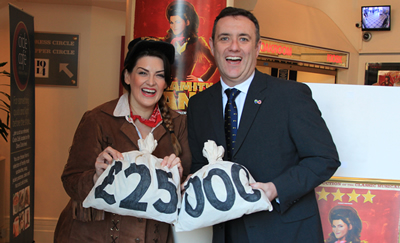 Jodie Prenger and Gary Brook, taken at Bradford’s Alhambra Theatre.