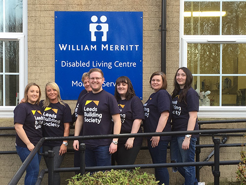 The team outside William Merrit Disabled Living Centre