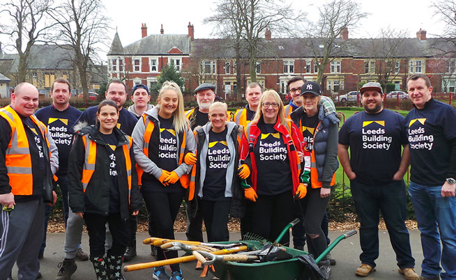 The Direct Mortgages team are pictured at Wallsend Park