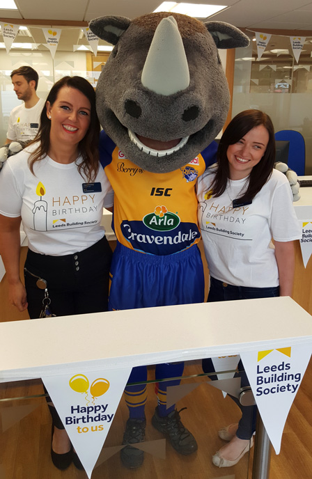 Ronnie the Rhino takes part in the celebrations