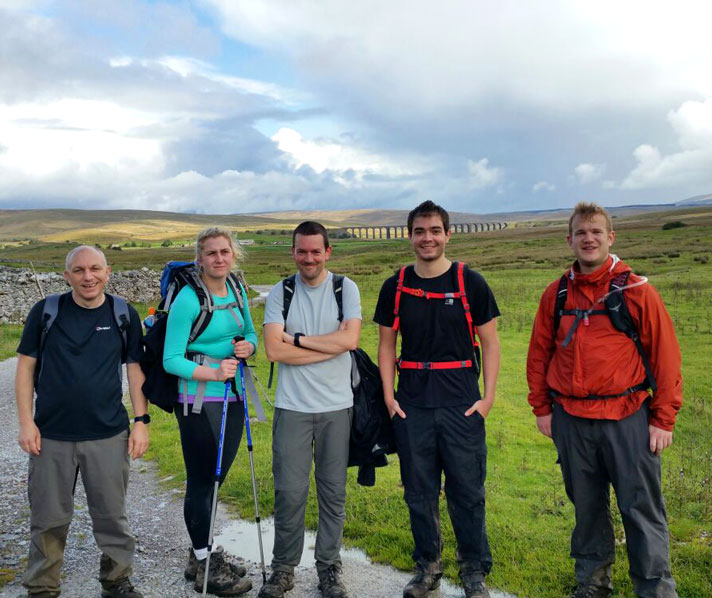 Mark and Colleagues at the Yorkshire 3 Peaks